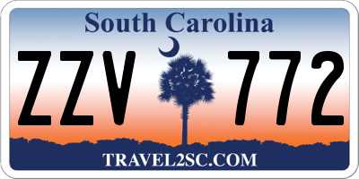 SC license plate ZZV772