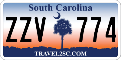 SC license plate ZZV774