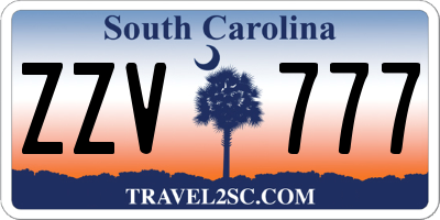 SC license plate ZZV777