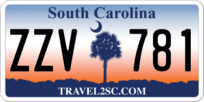 SC license plate ZZV781