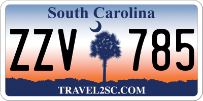 SC license plate ZZV785