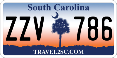 SC license plate ZZV786
