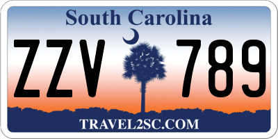 SC license plate ZZV789