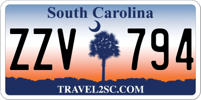 SC license plate ZZV794