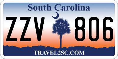 SC license plate ZZV806