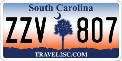 SC license plate ZZV807