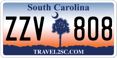 SC license plate ZZV808