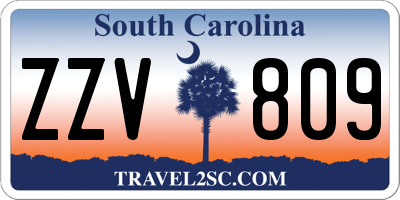 SC license plate ZZV809