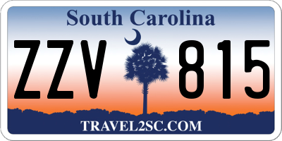 SC license plate ZZV815