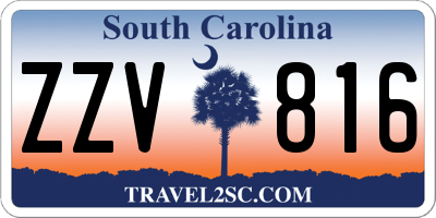 SC license plate ZZV816