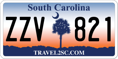 SC license plate ZZV821