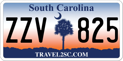 SC license plate ZZV825