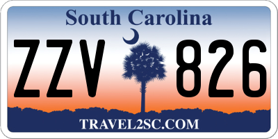 SC license plate ZZV826