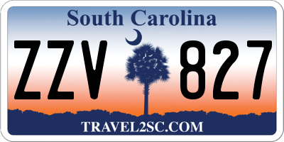 SC license plate ZZV827