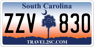 SC license plate ZZV830