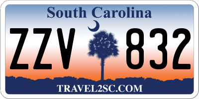 SC license plate ZZV832