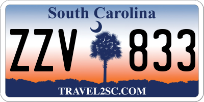 SC license plate ZZV833