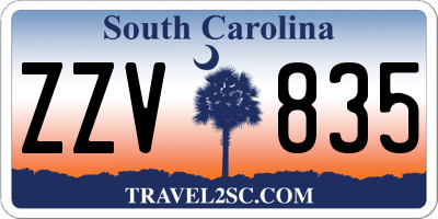 SC license plate ZZV835