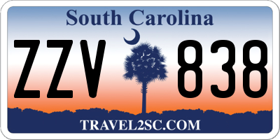 SC license plate ZZV838