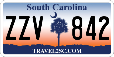 SC license plate ZZV842