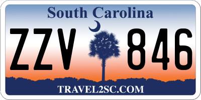 SC license plate ZZV846