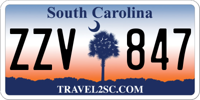 SC license plate ZZV847