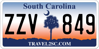 SC license plate ZZV849