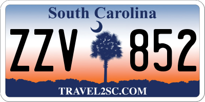 SC license plate ZZV852