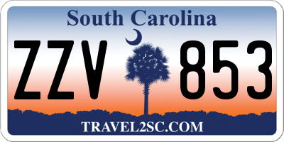 SC license plate ZZV853