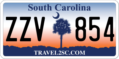 SC license plate ZZV854