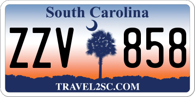 SC license plate ZZV858
