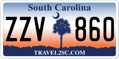 SC license plate ZZV860