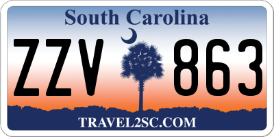 SC license plate ZZV863