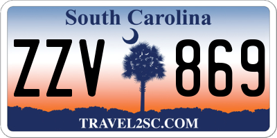 SC license plate ZZV869