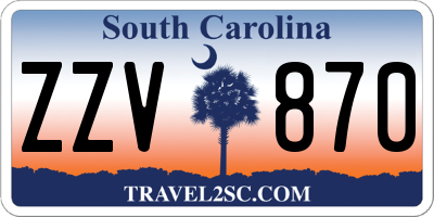 SC license plate ZZV870