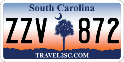 SC license plate ZZV872