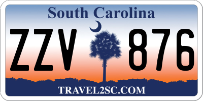 SC license plate ZZV876
