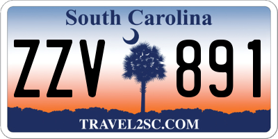 SC license plate ZZV891