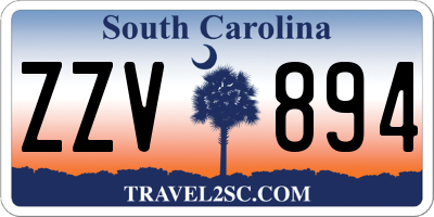 SC license plate ZZV894