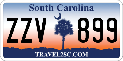 SC license plate ZZV899