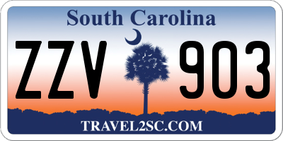 SC license plate ZZV903