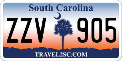 SC license plate ZZV905