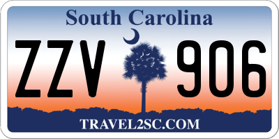 SC license plate ZZV906