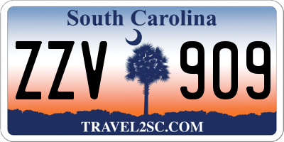 SC license plate ZZV909