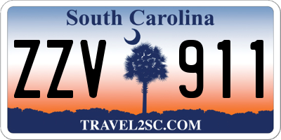 SC license plate ZZV911