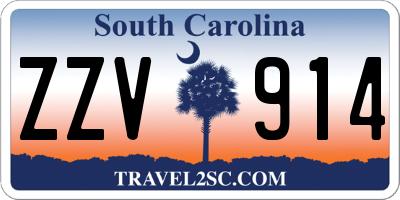 SC license plate ZZV914