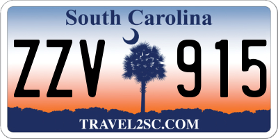 SC license plate ZZV915