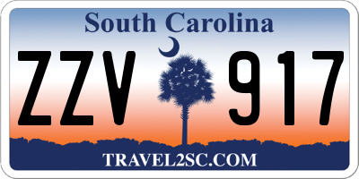 SC license plate ZZV917