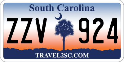 SC license plate ZZV924