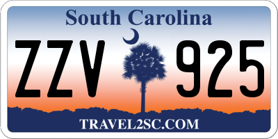 SC license plate ZZV925